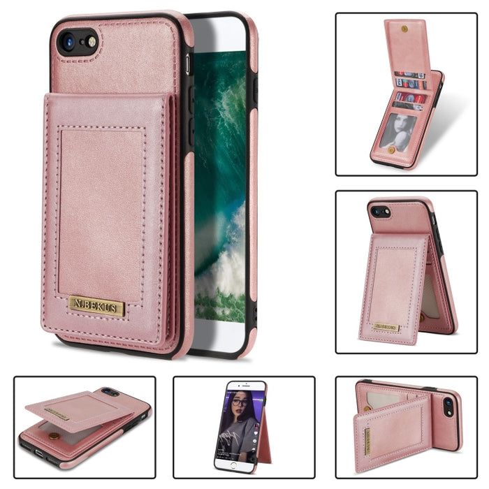 N.BEKUS Estuche para teléfono RFID con ranura para tarjeta con tapa vertical, For iPhone SE 2022 / SE 2022 / 8 / 7, For iPhone 8 Plus / 7 Plus, For iPhone 11 Pro Max, For iPhone 11 Pro, For iPhone 12 mini, For iPhone 12 Pro, For iPhone 12 Pro Max      ...