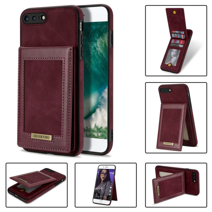 N.BEKUS Estuche para teléfono RFID con ranura para tarjeta con tapa vertical, For iPhone SE 2022 / SE 2022 / 8 / 7, For iPhone 8 Plus / 7 Plus, For iPhone 11 Pro Max, For iPhone 11 Pro, For iPhone 12 mini, For iPhone 12 Pro, For iPhone 12 Pro Max      ...