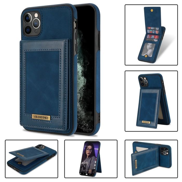 N.BEKUS Estuche para teléfono RFID con ranura para tarjeta con tapa vertical, For iPhone SE 2022 / SE 2022 / 8 / 7, For iPhone 8 Plus / 7 Plus, For iPhone 11 Pro Max, For iPhone 11 Pro, For iPhone 12 mini, For iPhone 12 Pro, For iPhone 12 Pro Max      ...
