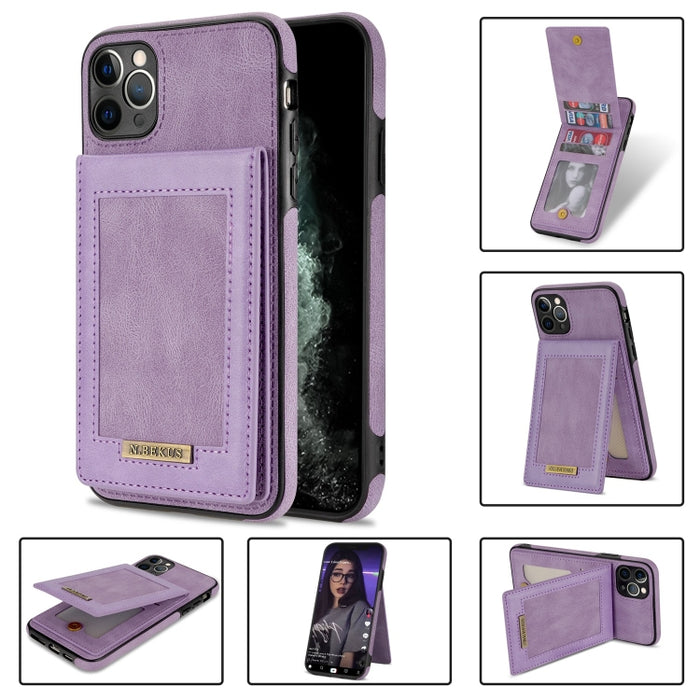 N.BEKUS Estuche para teléfono RFID con ranura para tarjeta con tapa vertical, For iPhone SE 2022 / SE 2022 / 8 / 7, For iPhone 8 Plus / 7 Plus, For iPhone 11 Pro Max, For iPhone 11 Pro, For iPhone 12 mini, For iPhone 12 Pro, For iPhone 12 Pro Max      ...