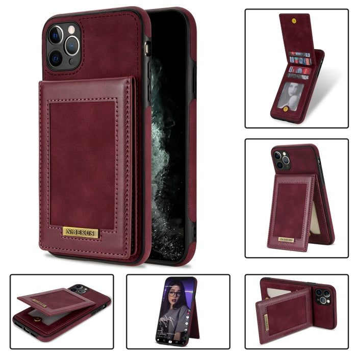 N.BEKUS Estuche para teléfono RFID con ranura para tarjeta con tapa vertical, For iPhone SE 2022 / SE 2022 / 8 / 7, For iPhone 8 Plus / 7 Plus, For iPhone 11 Pro Max, For iPhone 11 Pro, For iPhone 12 mini, For iPhone 12 Pro, For iPhone 12 Pro Max      ...