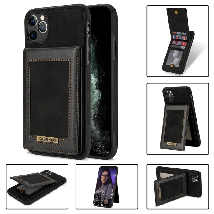 N.BEKUS Estuche para teléfono RFID con ranura para tarjeta con tapa vertical, For iPhone SE 2022 / SE 2022 / 8 / 7, For iPhone 8 Plus / 7 Plus, For iPhone 11 Pro Max, For iPhone 11 Pro, For iPhone 12 mini, For iPhone 12 Pro, For iPhone 12 Pro Max      ...