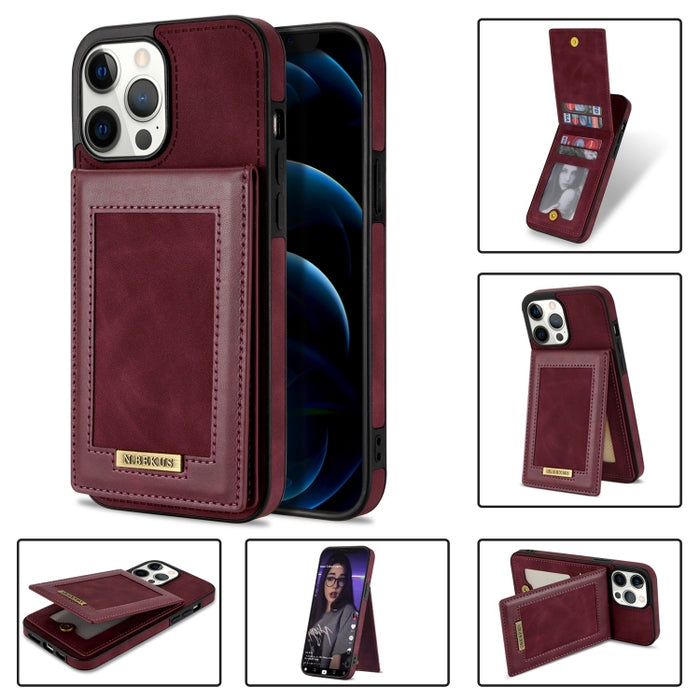 N.BEKUS Estuche para teléfono RFID con ranura para tarjeta con tapa vertical, For iPhone SE 2022 / SE 2022 / 8 / 7, For iPhone 8 Plus / 7 Plus, For iPhone 11 Pro Max, For iPhone 11 Pro, For iPhone 12 mini, For iPhone 12 Pro, For iPhone 12 Pro Max      ...