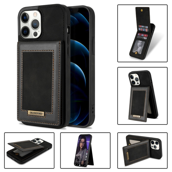 N.BEKUS Estuche para teléfono RFID con ranura para tarjeta con tapa vertical, For iPhone SE 2022 / SE 2022 / 8 / 7, For iPhone 8 Plus / 7 Plus, For iPhone 11 Pro Max, For iPhone 11 Pro, For iPhone 12 mini, For iPhone 12 Pro, For iPhone 12 Pro Max      ...