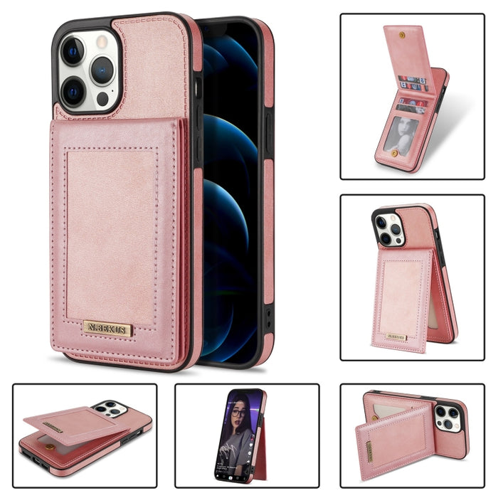 N.BEKUS Estuche para teléfono RFID con ranura para tarjeta con tapa vertical, For iPhone SE 2022 / SE 2022 / 8 / 7, For iPhone 8 Plus / 7 Plus, For iPhone 11 Pro Max, For iPhone 11 Pro, For iPhone 12 mini, For iPhone 12 Pro, For iPhone 12 Pro Max      ...