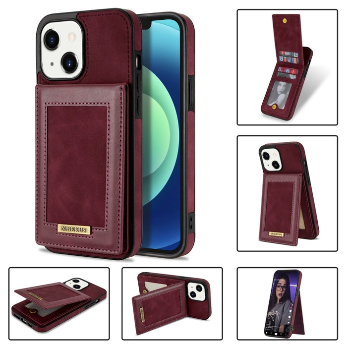 N.BEKUS Estuche para teléfono RFID con ranura para tarjeta con tapa vertical, For iPhone SE 2022 / SE 2022 / 8 / 7, For iPhone 8 Plus / 7 Plus, For iPhone 11 Pro Max, For iPhone 11 Pro, For iPhone 12 mini, For iPhone 12 Pro, For iPhone 12 Pro Max      ...