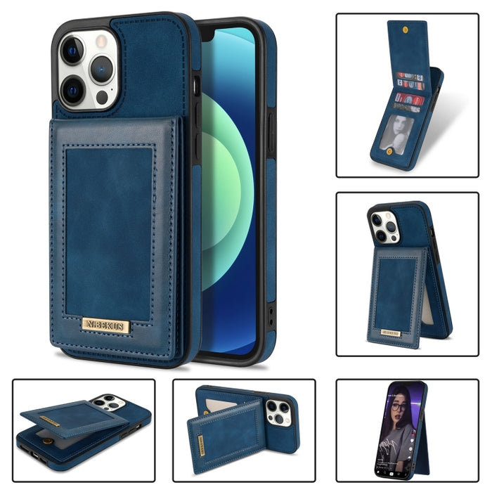 N.BEKUS Estuche para teléfono RFID con ranura para tarjeta con tapa vertical, For iPhone SE 2022 / SE 2022 / 8 / 7, For iPhone 8 Plus / 7 Plus, For iPhone 11 Pro Max, For iPhone 11 Pro, For iPhone 12 mini, For iPhone 12 Pro, For iPhone 12 Pro Max      ...