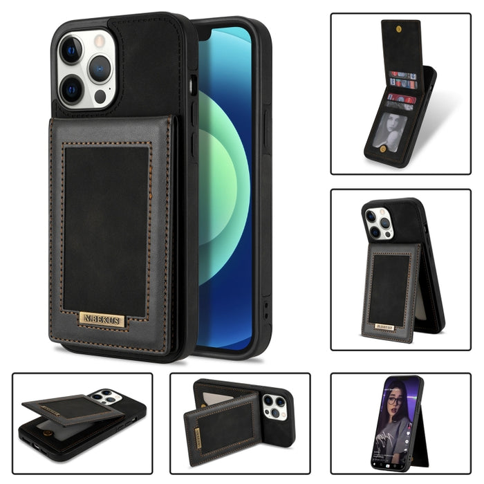 N.BEKUS Estuche para teléfono RFID con ranura para tarjeta con tapa vertical, For iPhone SE 2022 / SE 2022 / 8 / 7, For iPhone 8 Plus / 7 Plus, For iPhone 11 Pro Max, For iPhone 11 Pro, For iPhone 12 mini, For iPhone 12 Pro, For iPhone 12 Pro Max      ...
