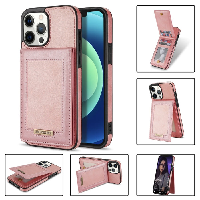 N.BEKUS Estuche para teléfono RFID con ranura para tarjeta con tapa vertical, For iPhone SE 2022 / SE 2022 / 8 / 7, For iPhone 8 Plus / 7 Plus, For iPhone 11 Pro Max, For iPhone 11 Pro, For iPhone 12 mini, For iPhone 12 Pro, For iPhone 12 Pro Max      ...