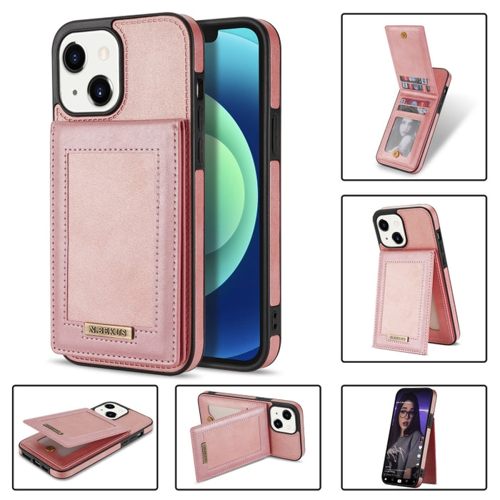 N.BEKUS Estuche para teléfono RFID con ranura para tarjeta con tapa vertical, For iPhone SE 2022 / SE 2022 / 8 / 7, For iPhone 8 Plus / 7 Plus, For iPhone 11 Pro Max, For iPhone 11 Pro, For iPhone 12 mini, For iPhone 12 Pro, For iPhone 12 Pro Max      ...