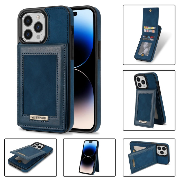 N.BEKUS Estuche para teléfono RFID con ranura para tarjeta con tapa vertical, For iPhone SE 2022 / SE 2022 / 8 / 7, For iPhone 8 Plus / 7 Plus, For iPhone 11 Pro Max, For iPhone 11 Pro, For iPhone 12 mini, For iPhone 12 Pro, For iPhone 12 Pro Max      ...