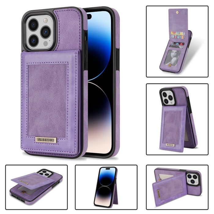 N.BEKUS Estuche para teléfono RFID con ranura para tarjeta con tapa vertical, For iPhone SE 2022 / SE 2022 / 8 / 7, For iPhone 8 Plus / 7 Plus, For iPhone 11 Pro Max, For iPhone 11 Pro, For iPhone 12 mini, For iPhone 12 Pro, For iPhone 12 Pro Max      ...