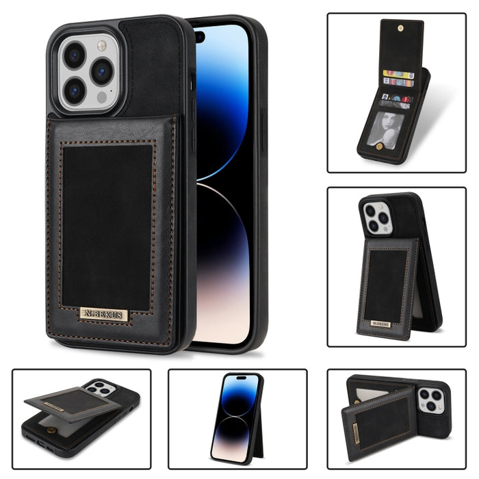 N.BEKUS Estuche para teléfono RFID con ranura para tarjeta con tapa vertical, For iPhone SE 2022 / SE 2022 / 8 / 7, For iPhone 8 Plus / 7 Plus, For iPhone 11 Pro Max, For iPhone 11 Pro, For iPhone 12 mini, For iPhone 12 Pro, For iPhone 12 Pro Max      ...