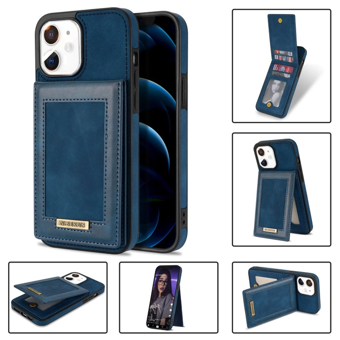N.BEKUS Estuche para teléfono RFID con ranura para tarjeta con tapa vertical, For iPhone SE 2022 / SE 2022 / 8 / 7, For iPhone 8 Plus / 7 Plus, For iPhone 11 Pro Max, For iPhone 11 Pro, For iPhone 12 mini, For iPhone 12 Pro, For iPhone 12 Pro Max      ...