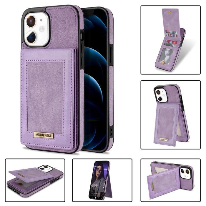 N.BEKUS Estuche para teléfono RFID con ranura para tarjeta con tapa vertical, For iPhone SE 2022 / SE 2022 / 8 / 7, For iPhone 8 Plus / 7 Plus, For iPhone 11 Pro Max, For iPhone 11 Pro, For iPhone 12 mini, For iPhone 12 Pro, For iPhone 12 Pro Max      ...