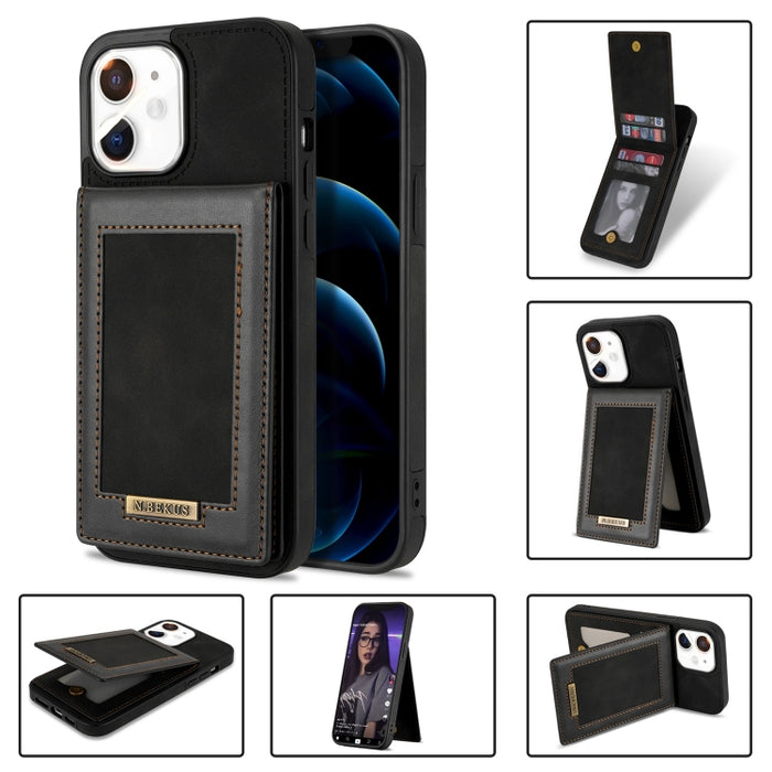 N.BEKUS Estuche para teléfono RFID con ranura para tarjeta con tapa vertical, For iPhone SE 2022 / SE 2022 / 8 / 7, For iPhone 8 Plus / 7 Plus, For iPhone 11 Pro Max, For iPhone 11 Pro, For iPhone 12 mini, For iPhone 12 Pro, For iPhone 12 Pro Max      ...