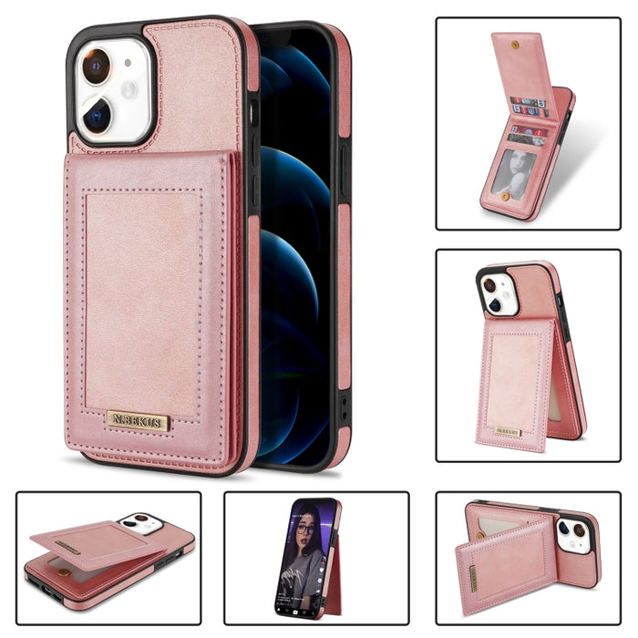 N.BEKUS Estuche para teléfono RFID con ranura para tarjeta con tapa vertical, For iPhone SE 2022 / SE 2022 / 8 / 7, For iPhone 8 Plus / 7 Plus, For iPhone 11 Pro Max, For iPhone 11 Pro, For iPhone 12 mini, For iPhone 12 Pro, For iPhone 12 Pro Max      ...