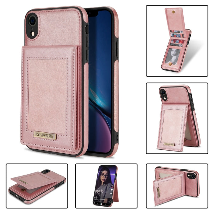 N.BEKUS Estuche para teléfono RFID con ranura para tarjeta con tapa vertical, For iPhone SE 2022 / SE 2022 / 8 / 7, For iPhone 8 Plus / 7 Plus, For iPhone 11 Pro Max, For iPhone 11 Pro, For iPhone 12 mini, For iPhone 12 Pro, For iPhone 12 Pro Max      ...