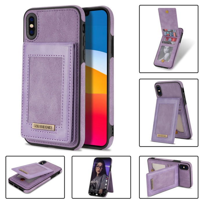 N.BEKUS Estuche para teléfono RFID con ranura para tarjeta con tapa vertical, For iPhone SE 2022 / SE 2022 / 8 / 7, For iPhone 8 Plus / 7 Plus, For iPhone 11 Pro Max, For iPhone 11 Pro, For iPhone 12 mini, For iPhone 12 Pro, For iPhone 12 Pro Max      ...