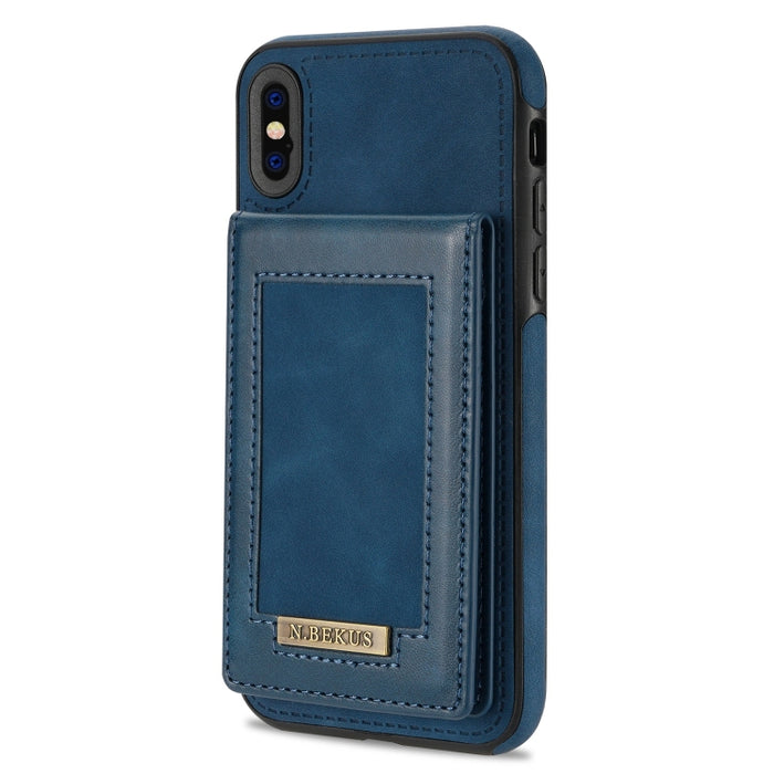 N.BEKUS Estuche para teléfono RFID con ranura para tarjeta con tapa vertical