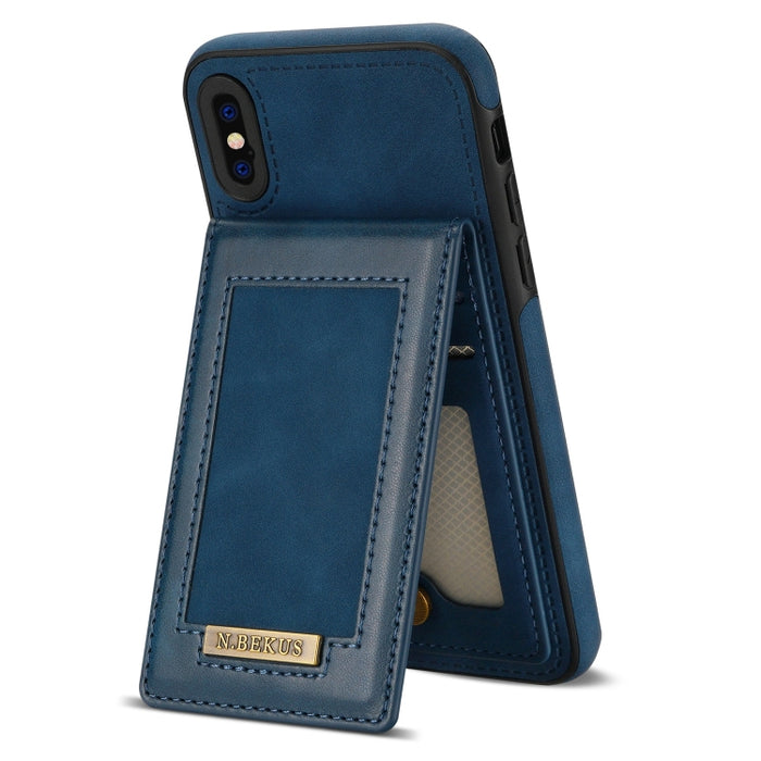 N.BEKUS Estuche para teléfono RFID con ranura para tarjeta con tapa vertical