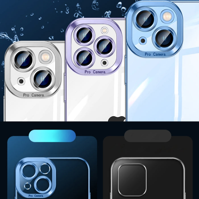 Estuche para teléfono de alta transparencia con baño de cristal, For iPhone 14, For iPhone 14 Plus, For iPhone 14 Pro, For iPhone 14 Pro Max, For iPhone 13, For iPhone 13 Pro, For iPhone 13 Pro Max, For iPhone 12 mini