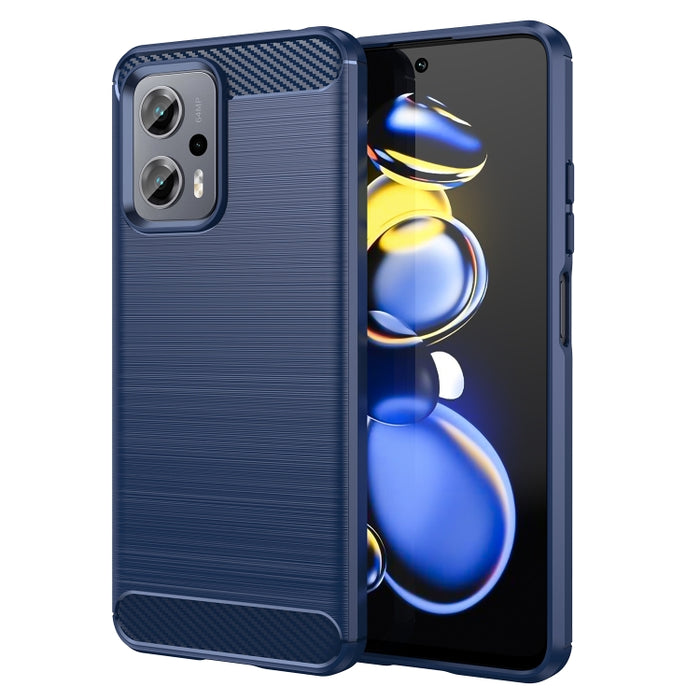 Estuche de TPU de fibra de carbono con textura cepillada, For Xiaomi Redmi Note 11E, For Xiaomi Redmi Note11T Pro 5G, For Xiaomi Redmi Note11T Pro+ 5G