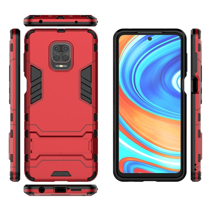 Funda protectora PC + TPU a prueba de golpes con soporte, For Xiaomi Redmi Note 9 Pro Max, For Xiaomi Redmi Note 9S