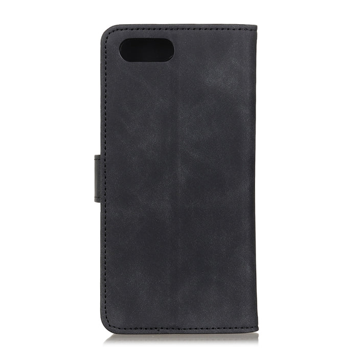 Estuche de cuero con tapa horizontal PU + TPU de textura retro con soporte y ranuras para tarjetas y billetera