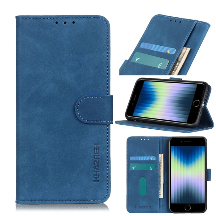 Estuche de cuero con tapa horizontal PU + TPU de textura retro con soporte y ranuras para tarjetas y billetera