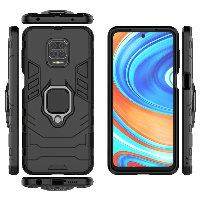 Carcasa protectora anticaída de PC + TPU con soporte de anillo magnético, For Xiaomi Redmi Note 9 Pro Max, For Xiaomi Redmi Note 9S