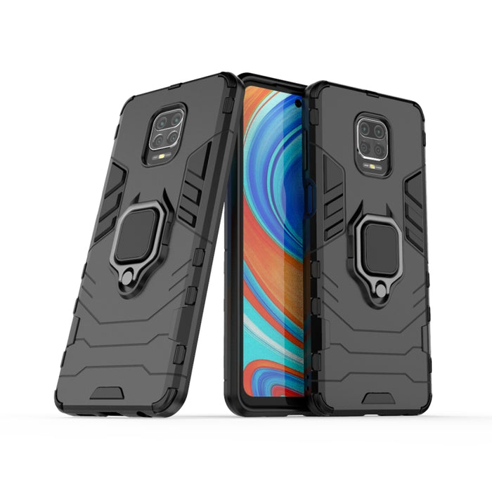 Carcasa protectora anticaída de PC + TPU con soporte de anillo magnético, For Xiaomi Redmi Note 9 Pro Max, For Xiaomi Redmi Note 9S