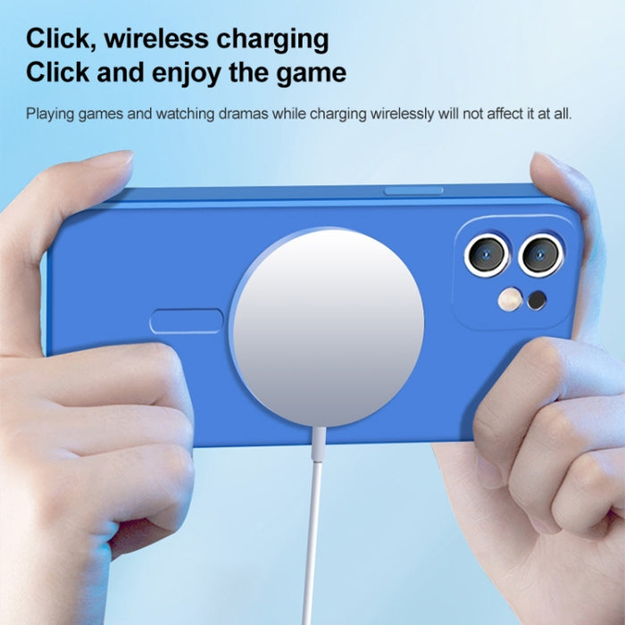 Estuche para teléfono Magsafe de cobertura total de silicona líquida