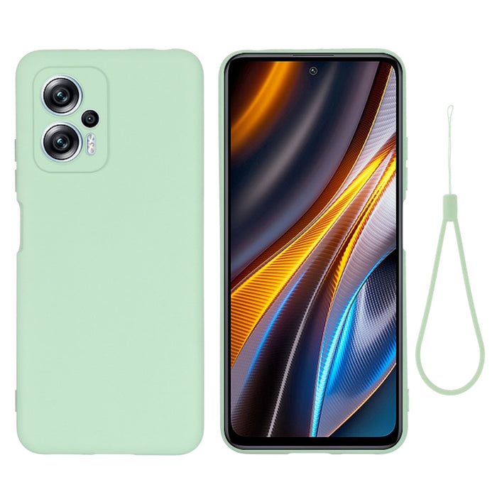 Funda de teléfono de cobertura total a prueba de golpes de silicona líquida de color puro, For Realme C30 / Narzo 50i Prime / C30S, For Xiaomi Poco X4 GT/Redmi Note 11T Pro/Redmi K50i
