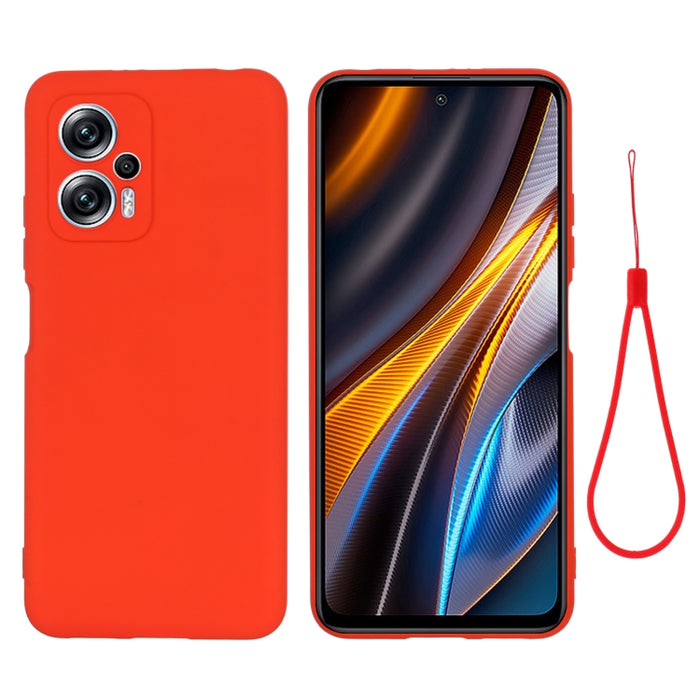 Funda de teléfono de cobertura total a prueba de golpes de silicona líquida de color puro, For Realme C30 / Narzo 50i Prime / C30S, For Xiaomi Poco X4 GT/Redmi Note 11T Pro/Redmi K50i