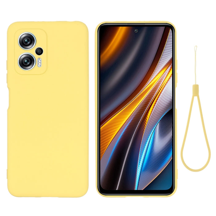Funda de teléfono de cobertura total a prueba de golpes de silicona líquida de color puro, For Realme C30 / Narzo 50i Prime / C30S, For Xiaomi Poco X4 GT/Redmi Note 11T Pro/Redmi K50i