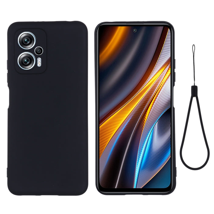 Funda de teléfono de cobertura total a prueba de golpes de silicona líquida de color puro, For Realme C30 / Narzo 50i Prime / C30S, For Xiaomi Poco X4 GT/Redmi Note 11T Pro/Redmi K50i