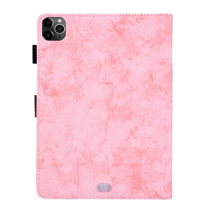 Para iPad Pro 11 (2020) Funda protectora de cuero para tableta con textura de tela estilo mármol con soporte y ranura para tarjeta