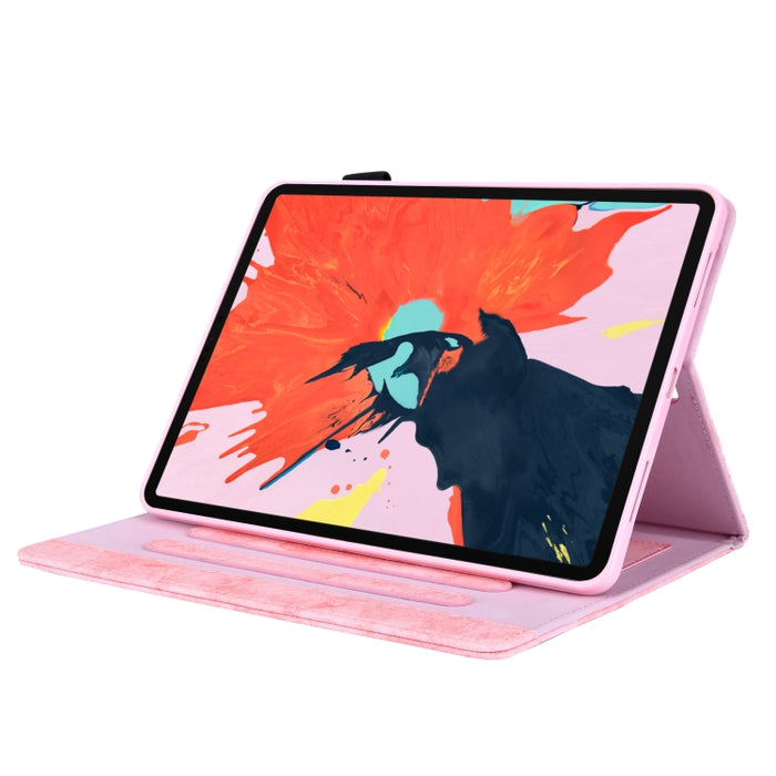Para iPad Pro 11 (2020) Funda protectora de cuero para tableta con textura de tela estilo mármol con soporte y ranura para tarjeta