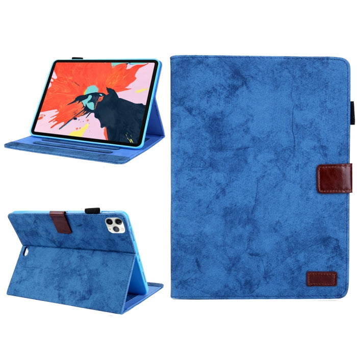 Para iPad Pro 11 (2020) Funda protectora de cuero para tableta con textura de tela estilo mármol con soporte y ranura para tarjeta