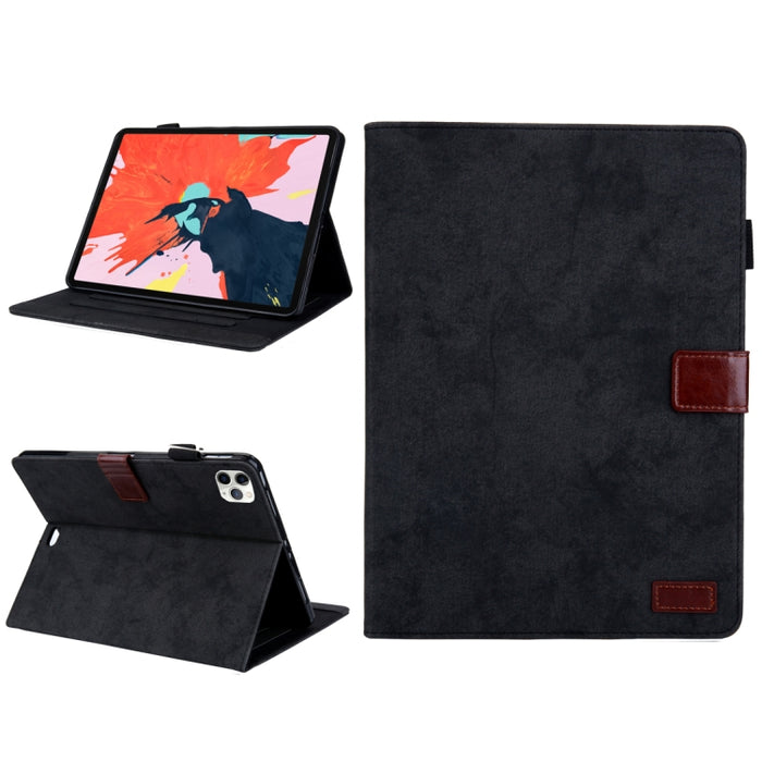Para iPad Pro 11 (2020) Funda protectora de cuero para tableta con textura de tela estilo mármol con soporte y ranura para tarjeta