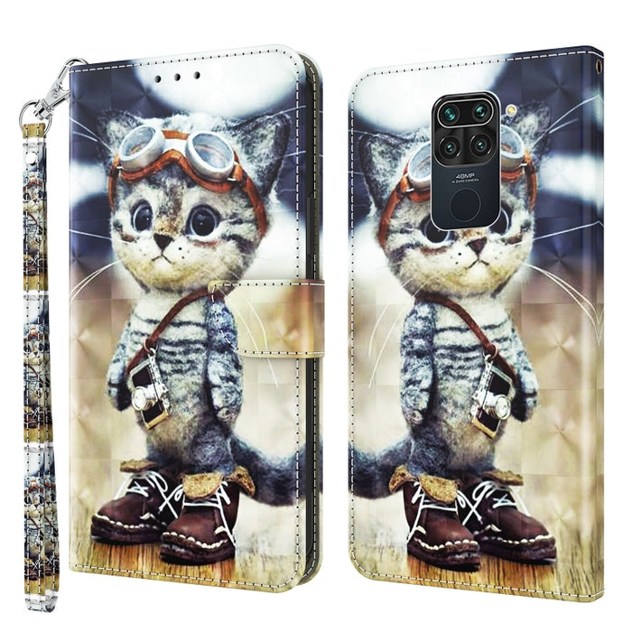 Estuche para teléfono de cuero pintado en 3D, For Xiaomi Redmi 9, For Xiaomi Redmi 9A, For Xiaomi Redmi 10C Global, For Xiaomi Redmi Note 9 Pro / Note 9 Pro Max, For Xiaomi Redmi Note 9 / 10X 4G, For Xiaomi Redmi Note 11 5G / 4G Global                 ...