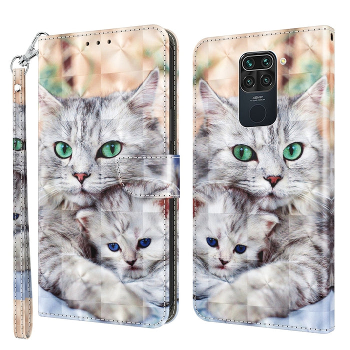Estuche para teléfono de cuero pintado en 3D, For Xiaomi Redmi 9, For Xiaomi Redmi 9A, For Xiaomi Redmi 10C Global, For Xiaomi Redmi Note 9 Pro / Note 9 Pro Max, For Xiaomi Redmi Note 9 / 10X 4G, For Xiaomi Redmi Note 11 5G / 4G Global                 ...