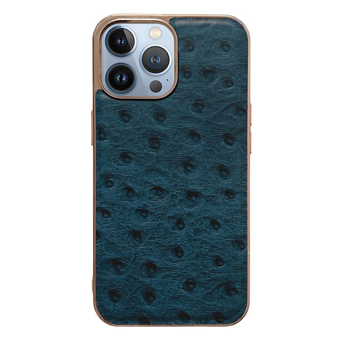 Estuche Nano de Textura de Avestruz de Cuero Genuino
