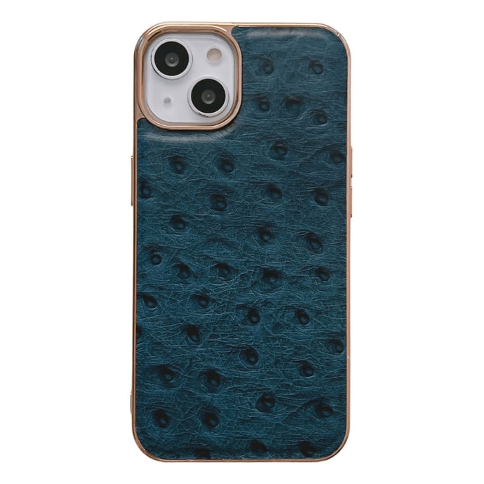 Estuche Nano de Textura de Avestruz de Cuero Genuino
