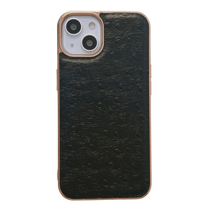 Estuche Nano de Textura de Avestruz de Cuero Genuino