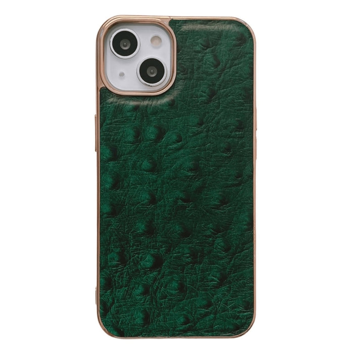 Estuche Nano de Textura de Avestruz de Cuero Genuino