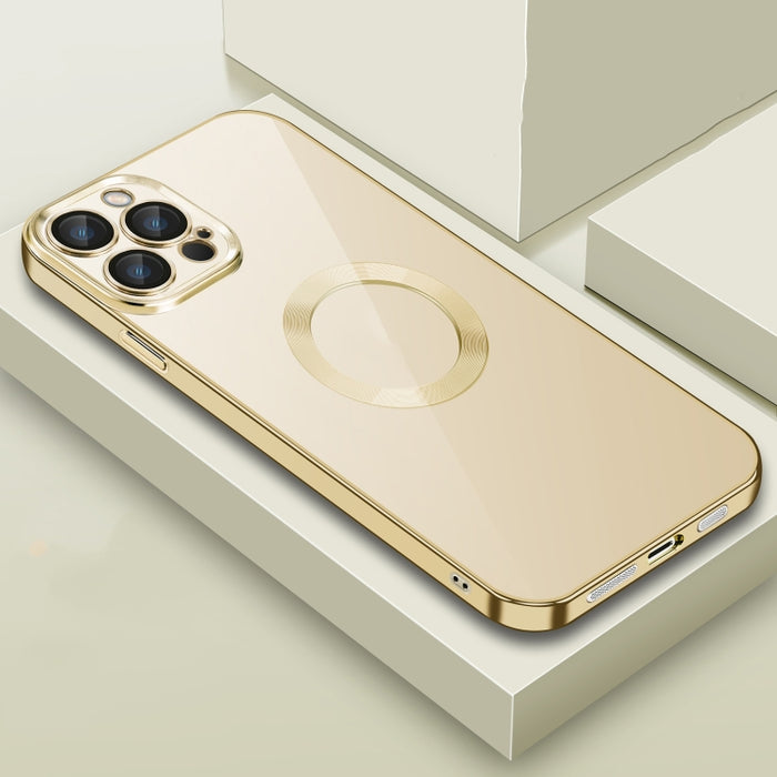 Estuche transparente para teléfono con película de lente plateada 9D