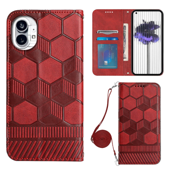 Caja magnética del teléfono de la PU de la textura del fútbol de Crossbody, For Nothing Phone 1, For Xiaomi Redmi 10A, For Xiaomi Redmi 10C/Redmi 10 India, For Xiaomi Redmi Note 11 Global/Note 11S 4G                                                     ...