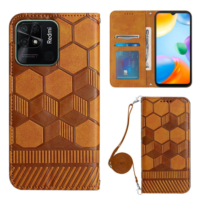 Caja magnética del teléfono de la PU de la textura del fútbol de Crossbody, For Nothing Phone 1, For Xiaomi Redmi 10A, For Xiaomi Redmi 10C/Redmi 10 India, For Xiaomi Redmi Note 11 Global/Note 11S 4G                                                     ...